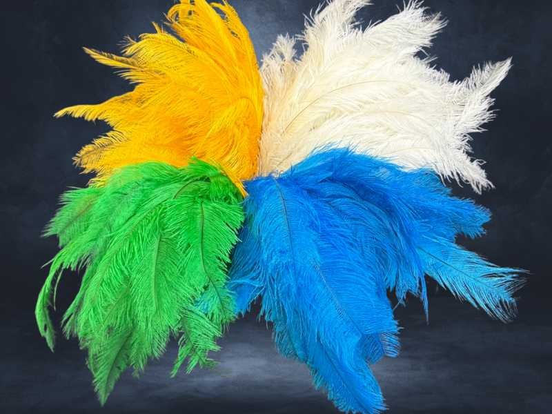 Pluma Flex de avestruz natural, leve e volumosa para roupas e figurino